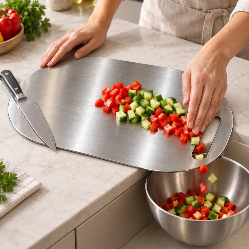 تخته کار دوطرفه استیل بیضی