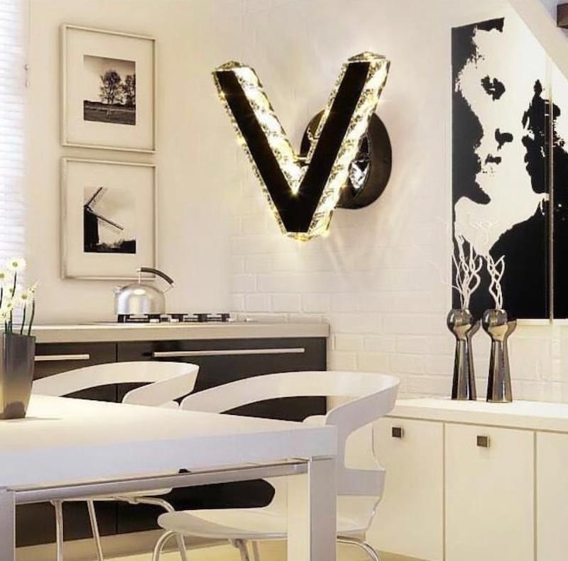 دیوارکوب V کریستالی 20