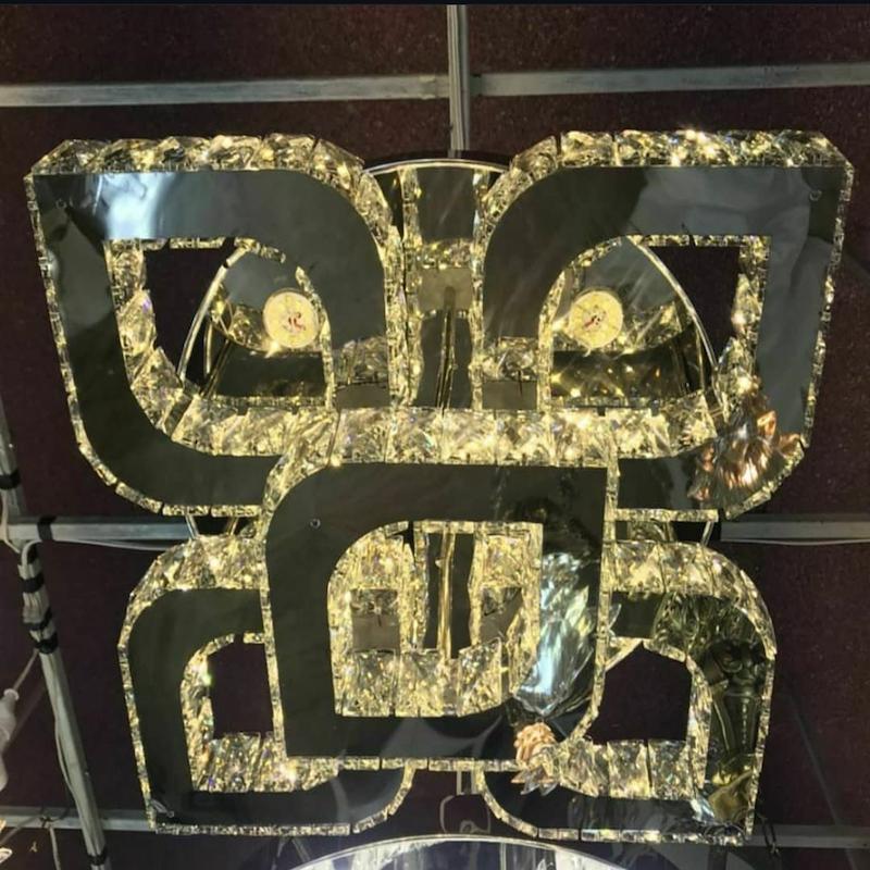 لوستر سقفی 5 مربع خمیده 50