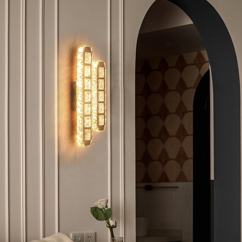 دیوارکوب سه طرف کریستالی ریلی ۲ خشاب