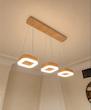 لوستر آویز خطی چوبی ۳ شعله مدل 3×20 آرتا | مدرن LED 
