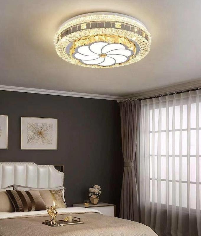 لوستر سقفی دور کریستالی خورشیدی