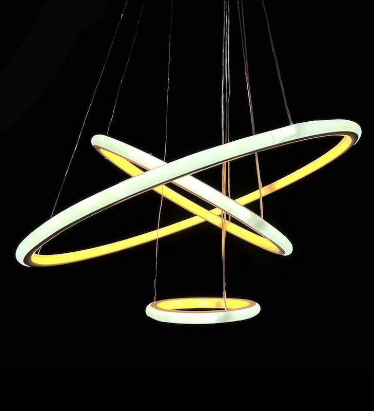لوستر مدرن نئونی آویز دایره ۶۰-۴۰-۲۰ دو طرف نور