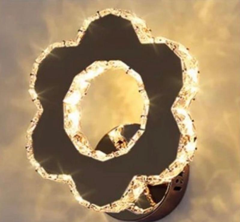 دیوارکوب گل ۲۵ کریستالی
