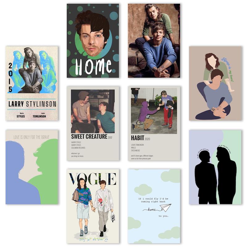 پک پوستر 10تایی لری / Larry (کد 1100)