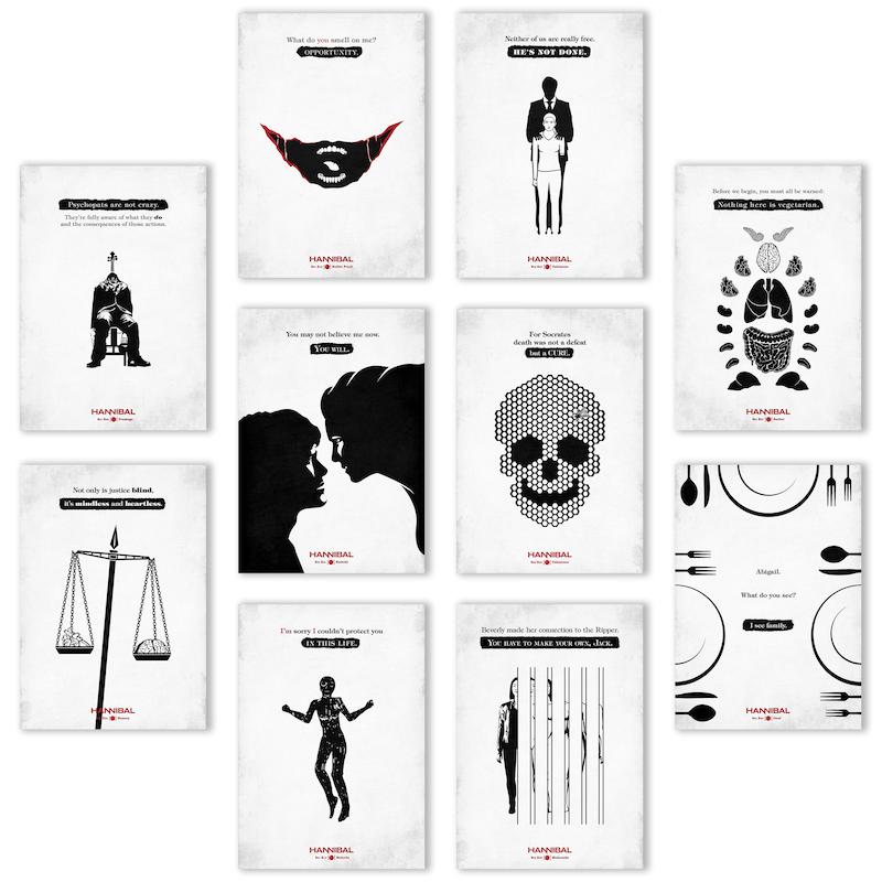 پک پوستر 10تایی هانیبال (کد 1102)