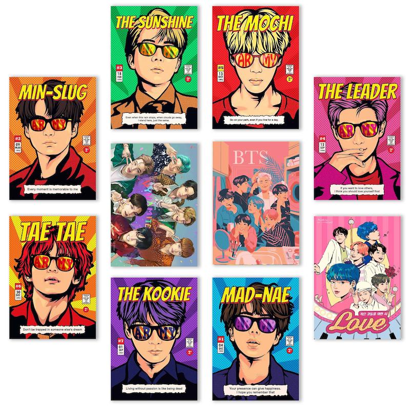 پک پوستر 10تایی بی تی اس / BTS (کد 1060)