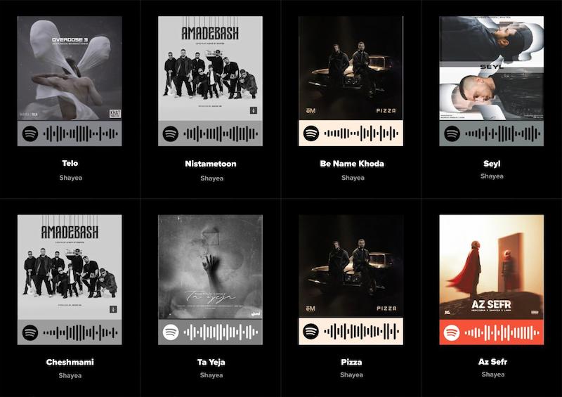 پک اسپاتیفای کارت 8تایی شایع _ Shayea