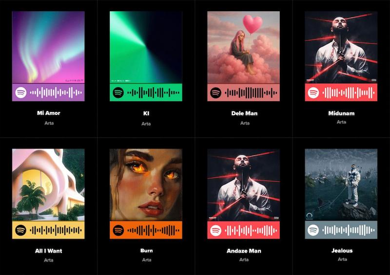 پک اسپاتیفای کارت 8تایی آرتا _ Arta