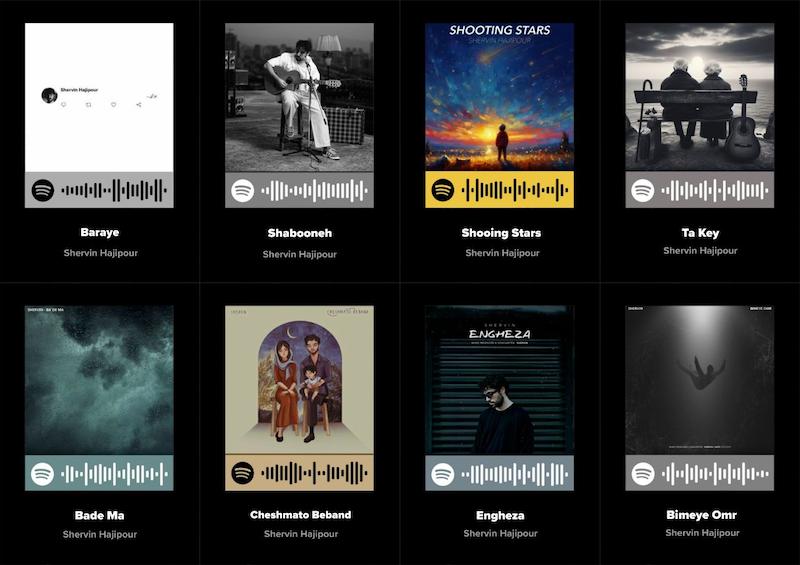 پک اسپاتیفای کارت 8تایی شروین2 _ Shervin Hajipour
