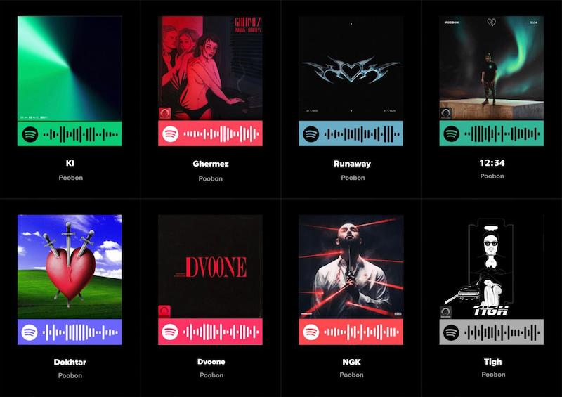 پک اسپاتیفای کارت 8تایی پوبون _ Poobon