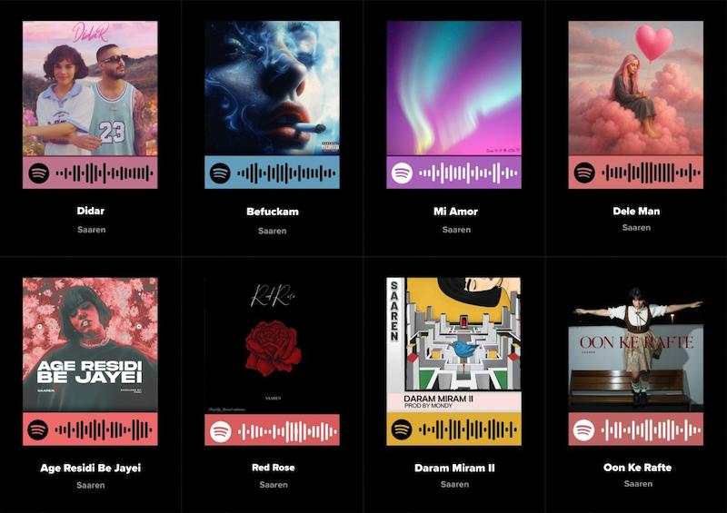 پک اسپاتیفای کارت 8تایی سارن _ Saaren
