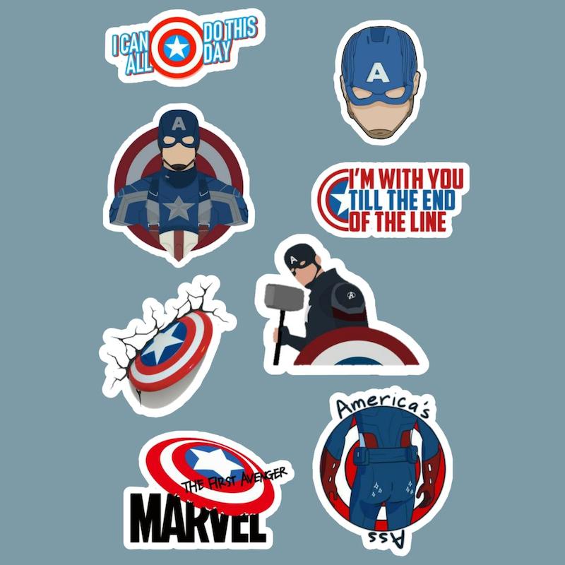 استیکر Captain America کد 1023