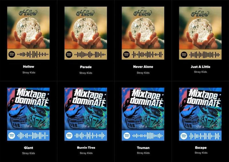پک اسپاتیفای کارت 8 تایی استری کیدز2 - StrayKids