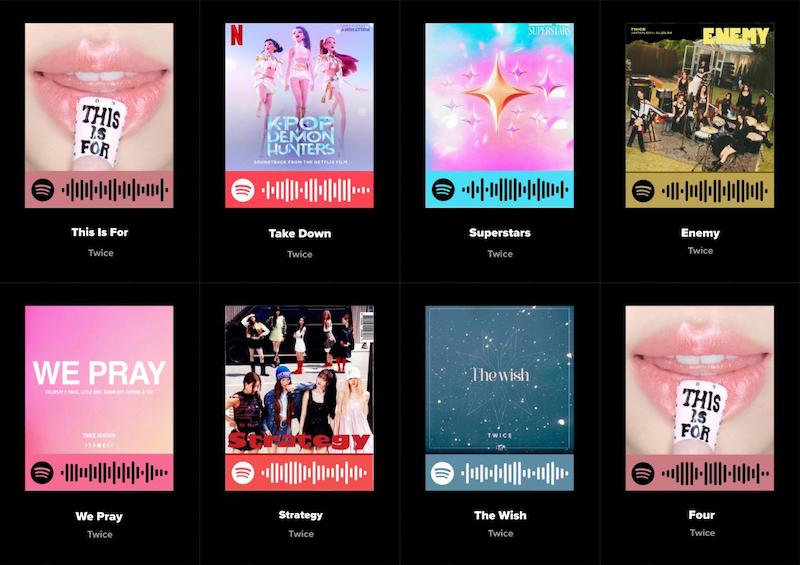 پک اسپاتیفای کارت 8 تایی Twice