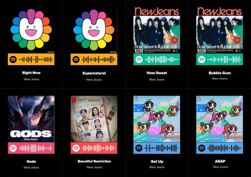 پک اسپاتیفای کارت 8 تایی New Jeans 