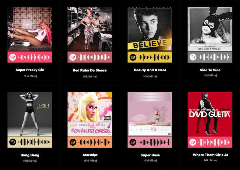 پک اسپاتیفای کارت 8تایی Niki Minaj 