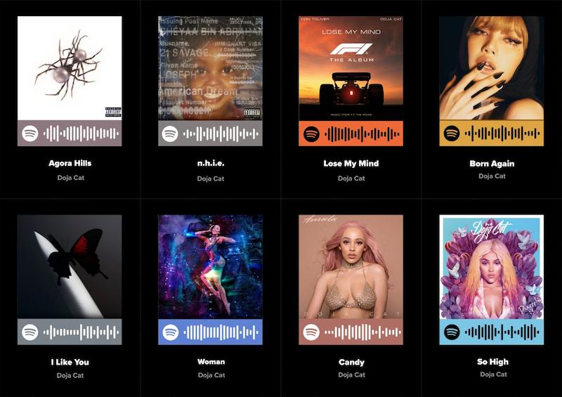 پک اسپاتیفای کارت 8تایی 2 Doja Cat