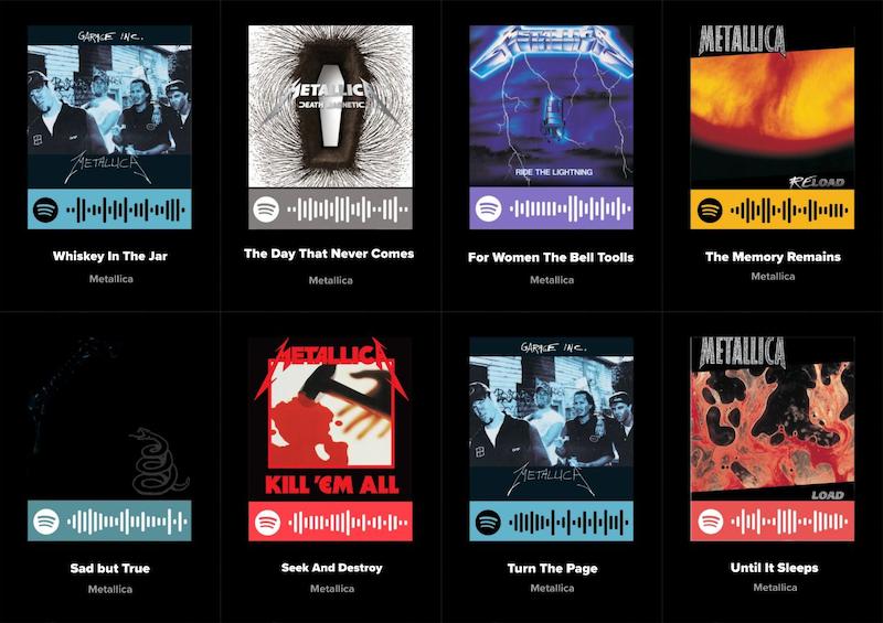 پک اسپاتیفای کارت 8تایی متالیکا2 - Metallica