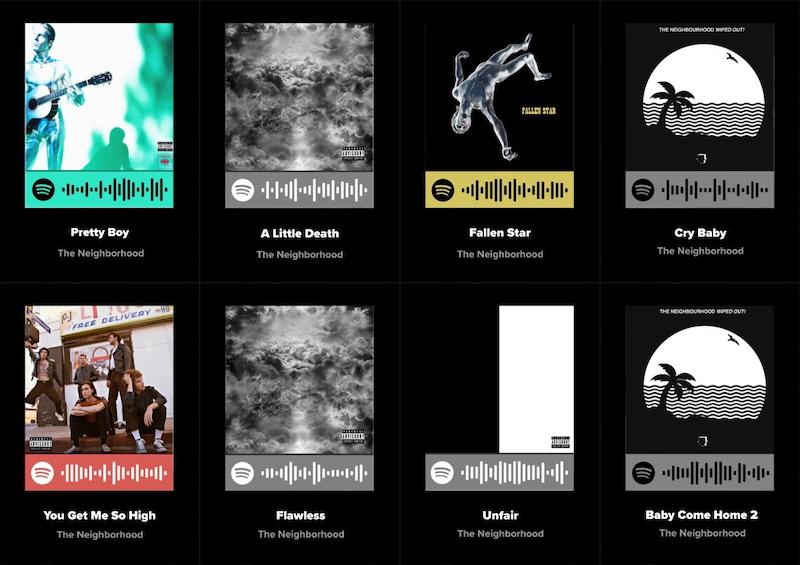 پک اسپاتیفای کارت 8تایی 2 The Neighbourhood