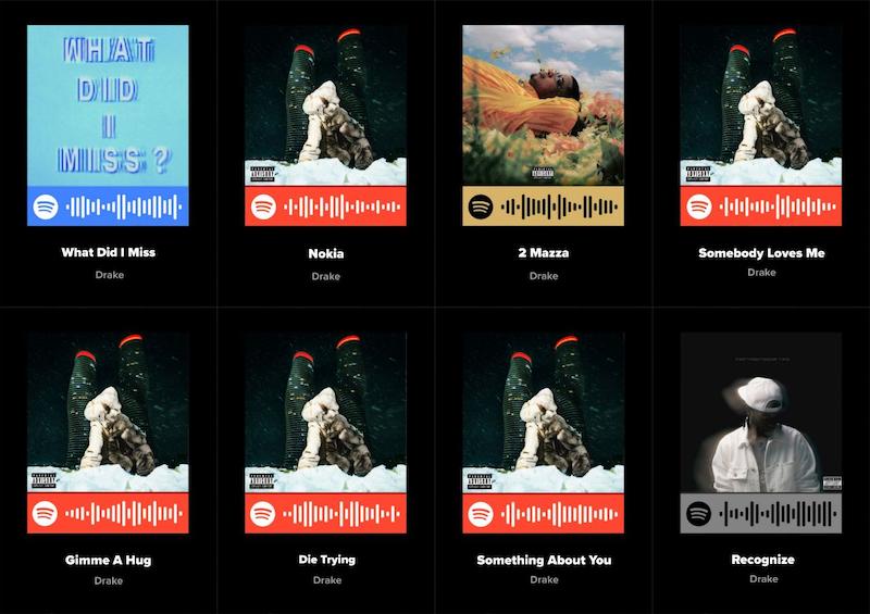 پک اسپاتیفای کارت 8تایی Drake