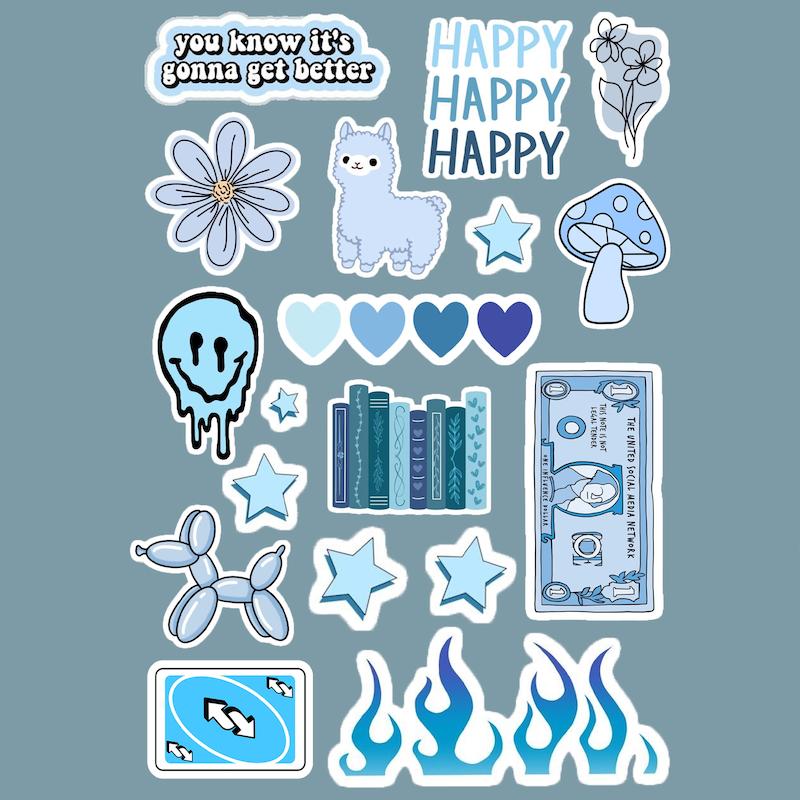 استیکر آبی1 / blue1 کد 1218