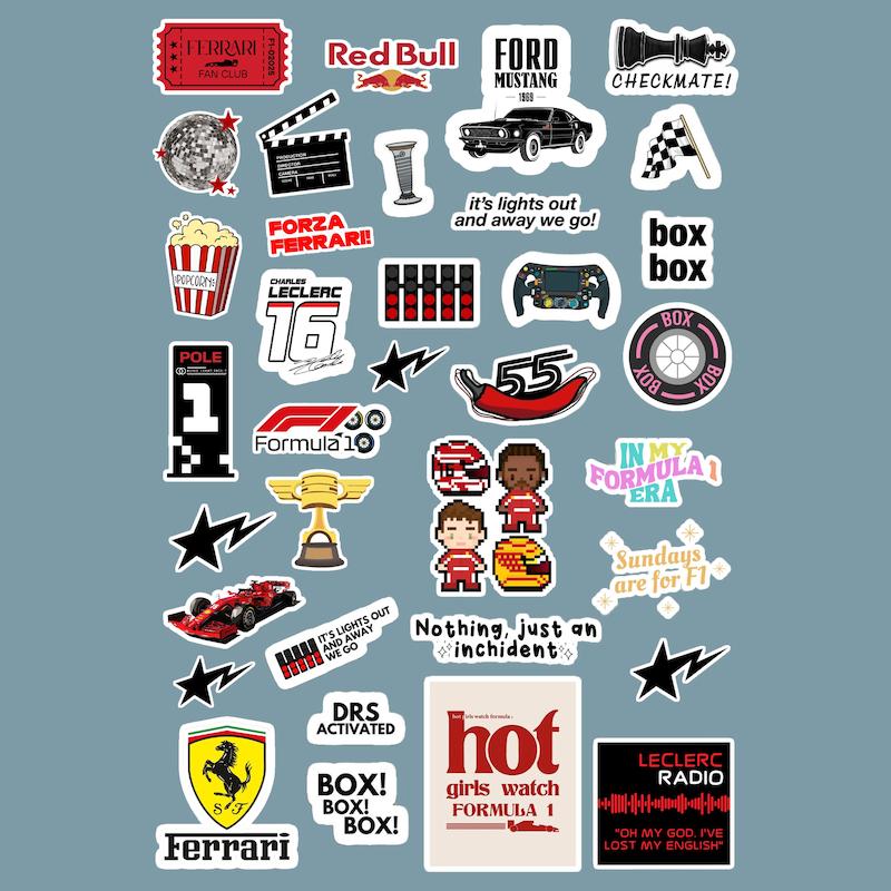 مگا پک استیکر فرمول یک / F1 کد 1221
