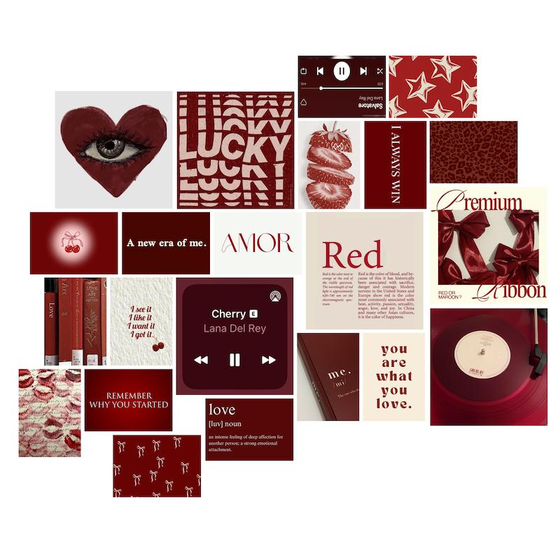 پک پوستر قرمز آلبالویی - cherry red