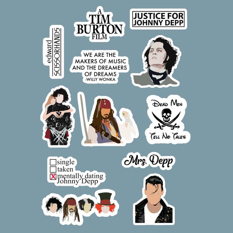 استیکر Johnny Depp کد 1057