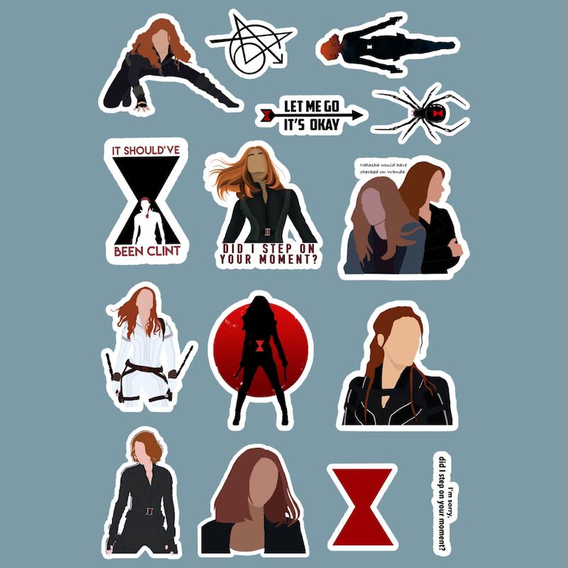 استیکر Black Widow کد 1206