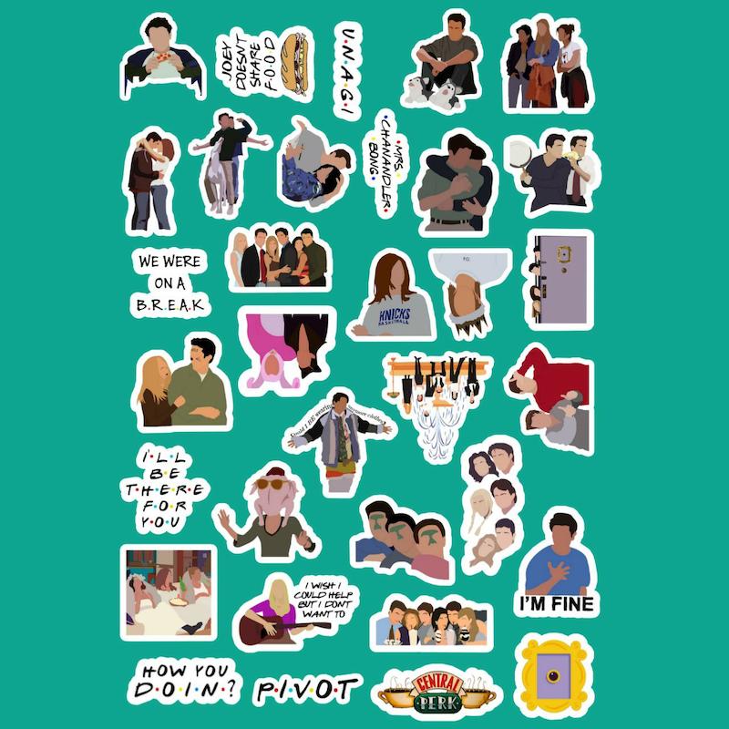 مگا پک 33 تایی استیکر فرندز Friends