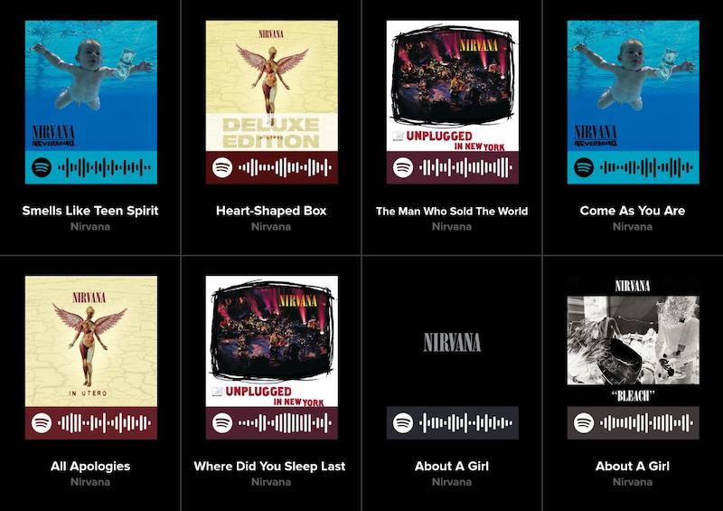 پک اسپاتیفای کارت 8 تایی نیروانا - Nirvana