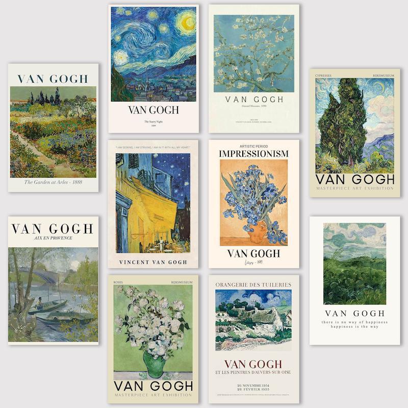 پک پوستر 10 تایی ون گوگ - vangogh (کد 1054)