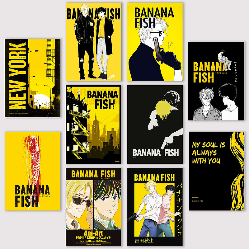 پک پوستر 10تایی Banana fish (کد 1063)