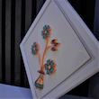 قاب گل مس و فیروزه GF-03