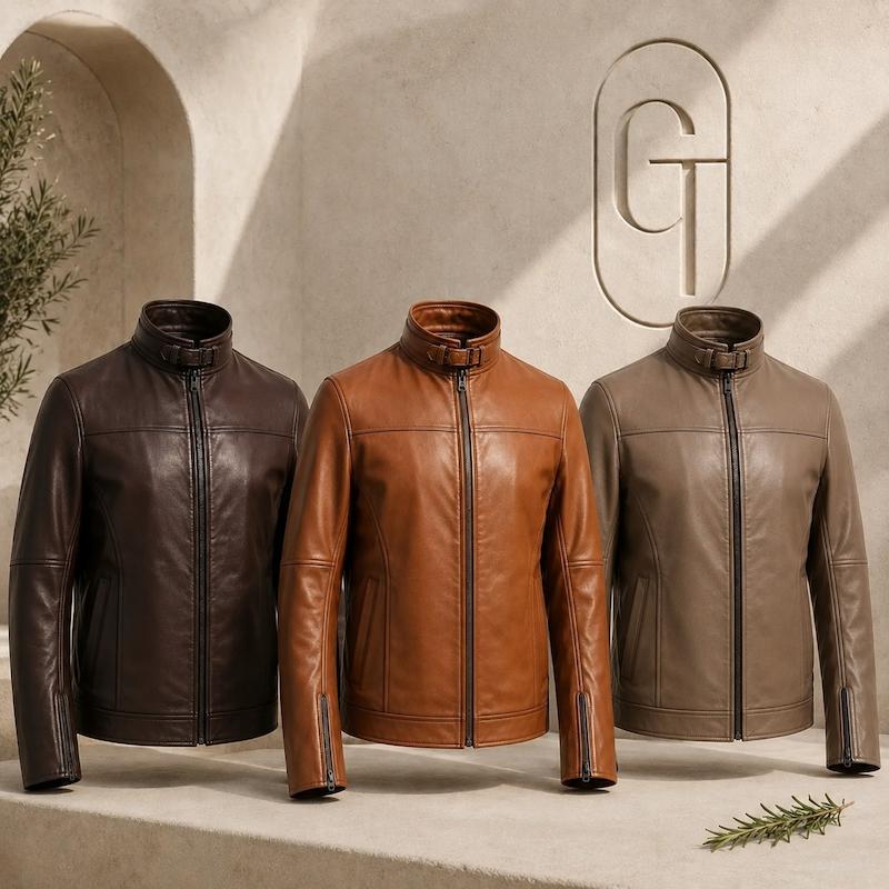کاپشن چرم مردانه مدل G160