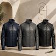 کاپشن چرم مردانه مدل G160