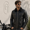 کاپشن چرم مردانه مدل G168