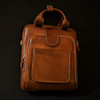 کوله پشتی 3کاره چرم طبیعی مدل K-01 (کیف دوشی، کیف نیمه اداری،کوله پشتی)