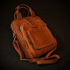 کوله پشتی 3کاره چرم طبیعی مدل K-01 (کیف دوشی، کیف نیمه اداری،کوله پشتی)
