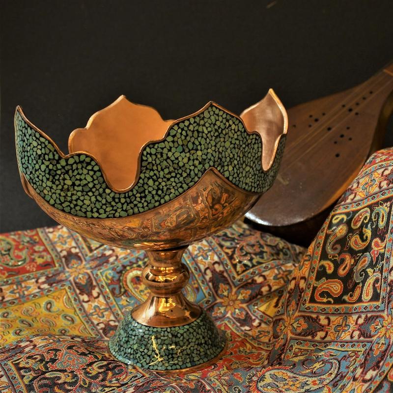 کشکول مس و فیروزه 