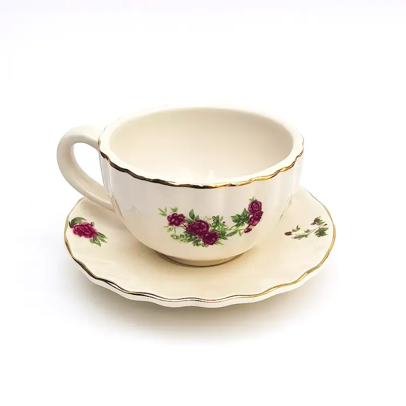 ست لته خوری گل سرخی 