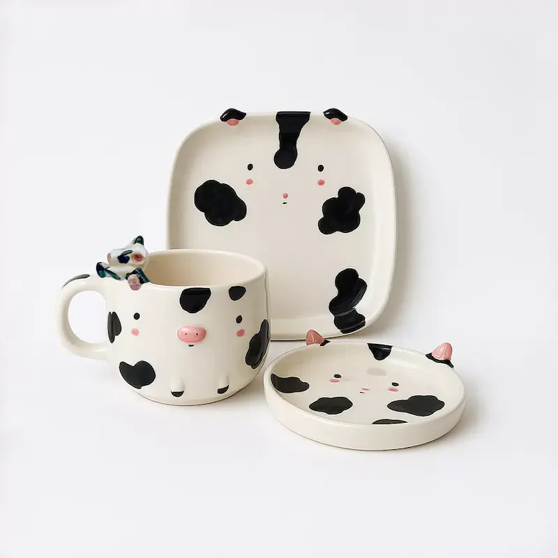 ست سرامیکی طرح گاو 