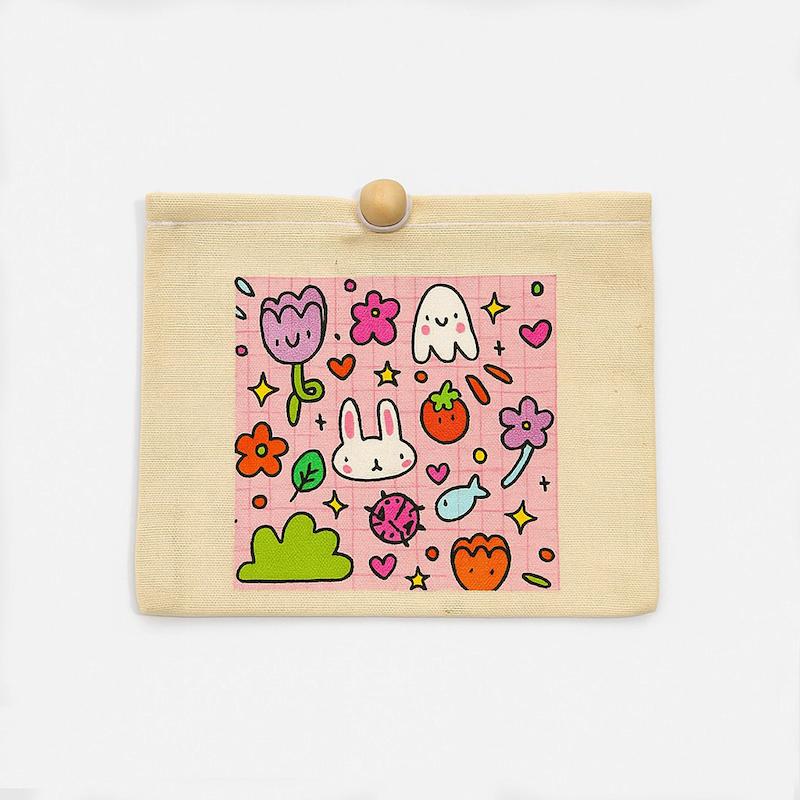 کیف دستمال کاغذی پارچه‌ای قابل شست‌وشو