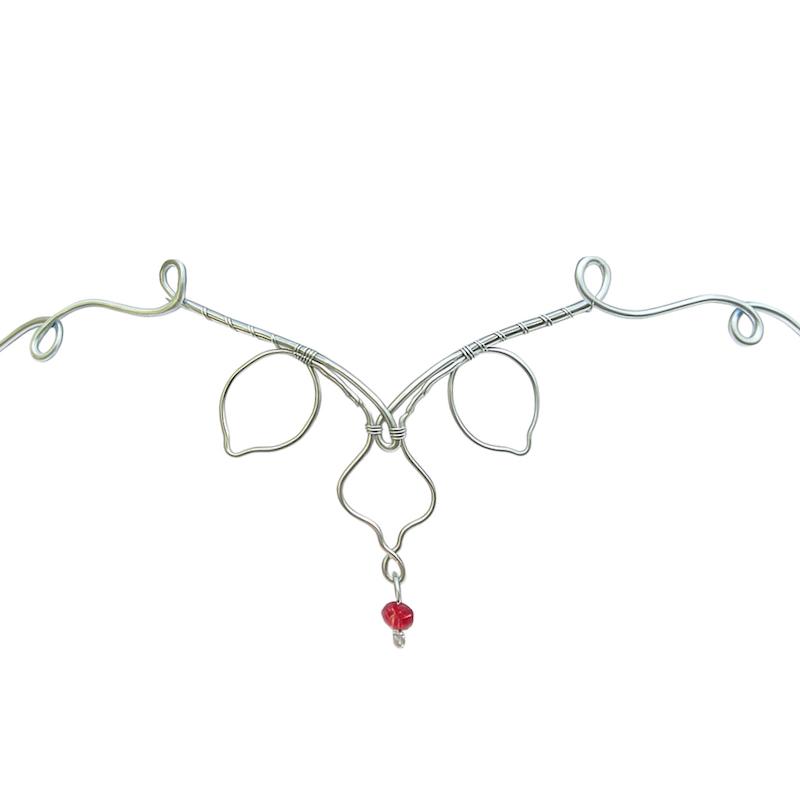 تیارا دست‌ساز فلزی با کریستال شیشه‌ای