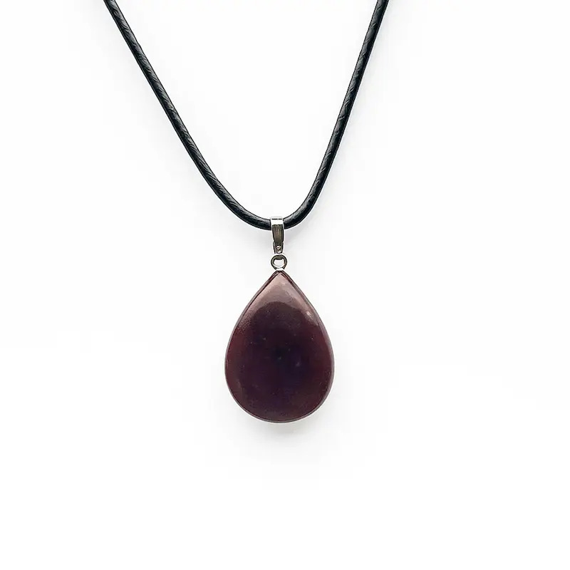 آویز سنگ عقیق طبیعی با تراش حرفه‌ای