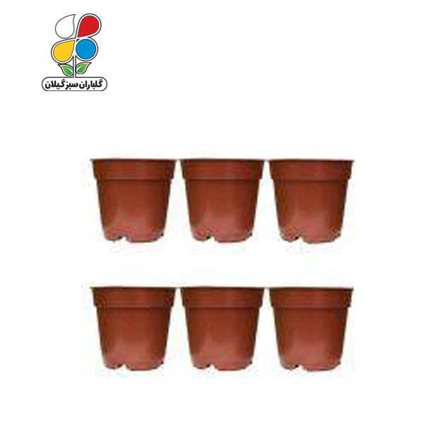 گلدان کشاورزی 12 سانتی متری بسته 6 عددی مدل GPPA12 آجری