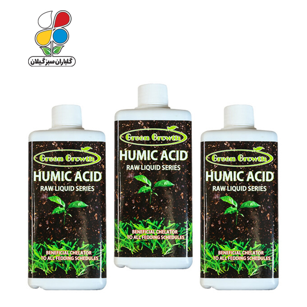 کود مایع هیومیک اسید گرین گروت ظرفیت 500 میلی‌لیتر بسته سه عددی مدل GPMS11 