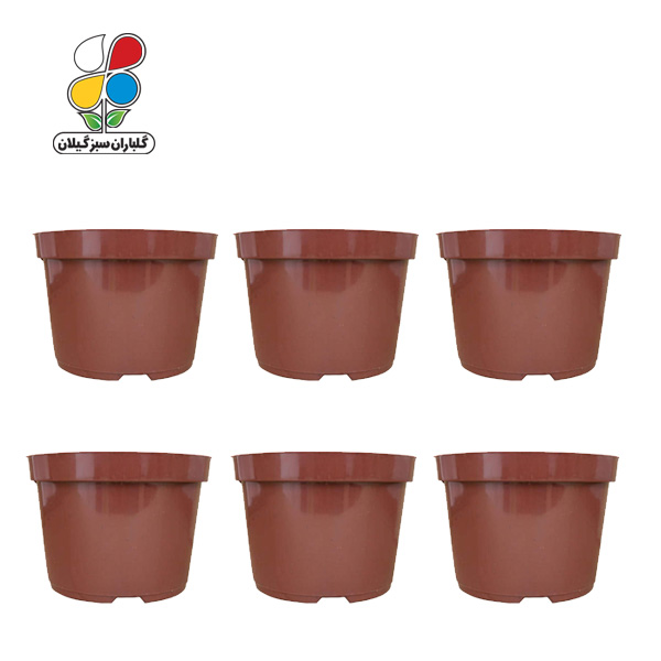 گلدان کشاورزی 10 سانتی‌متری بسته 6 عددی مدل GPPA12 آجری