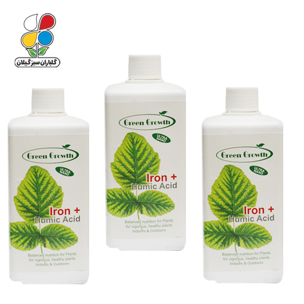 کود مایع آهن با هیومیک اسید گرین گروت ظرفیت 500 میلی لیتر بسته سه عددی مدل GPMS11 